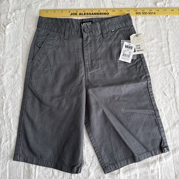 Vans Other - VANS Off The Wall Chino Shorts Boys Gray Authentic Stretch Size 8 Skater Kid